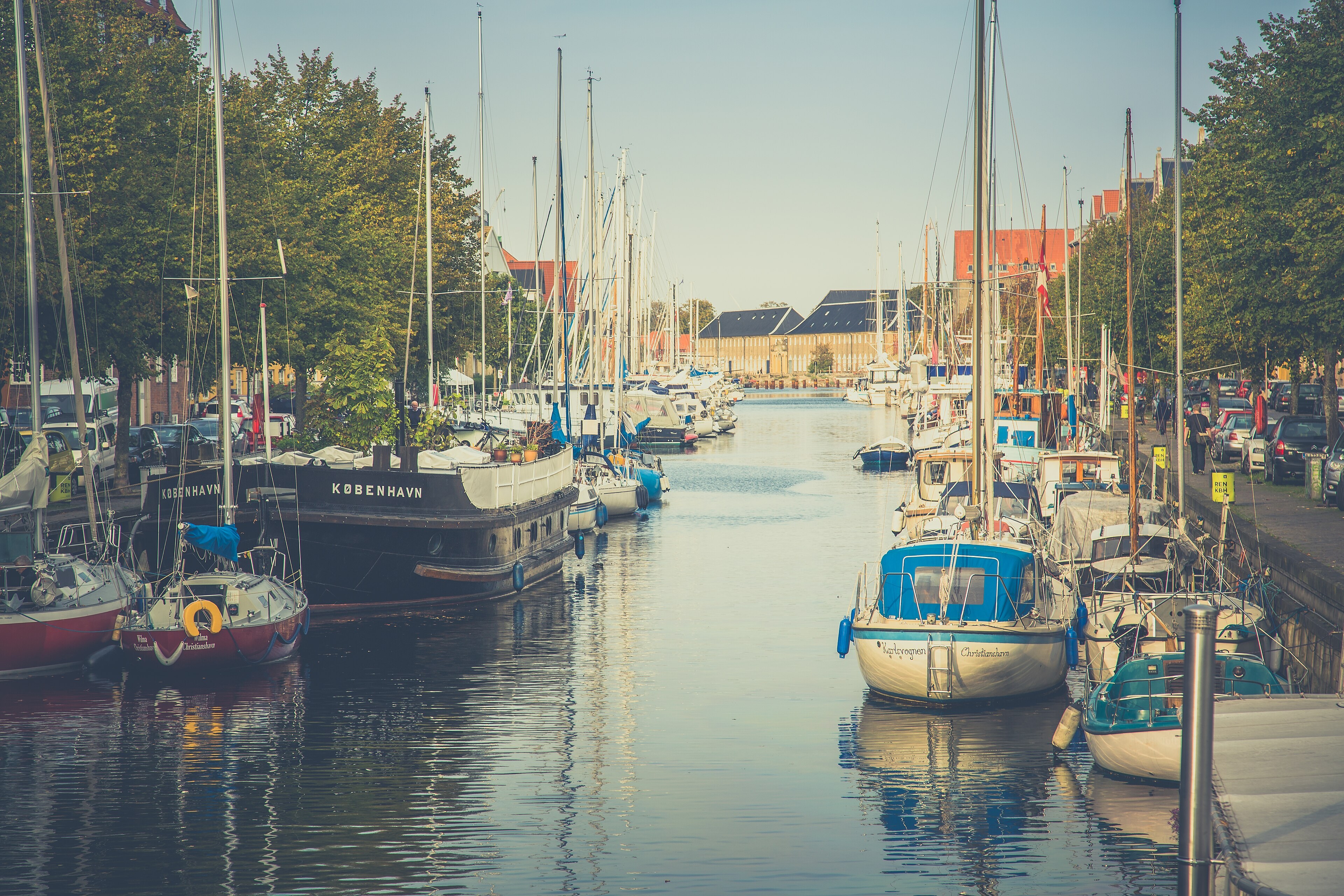 Christianshavn canal in Copenhagen, the inner-city water on the way to Amager