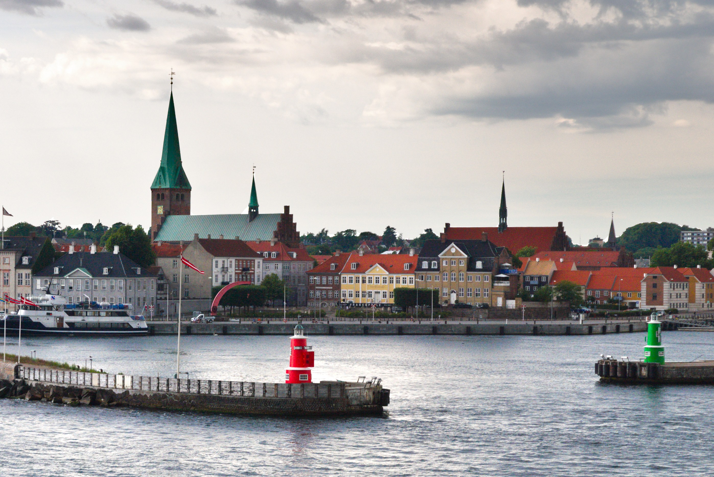Helsingor harbour, the Danish ferry port at the narrows of the Sound